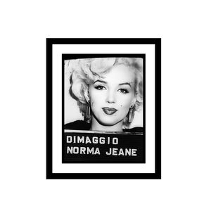 Marilyn Monroe Police mugshot vintage poster black and white HQ Framed
